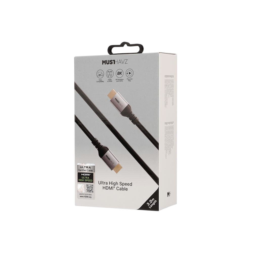 UltraHD 8K HDMI Cable - Câble HDMI 2.1 Haute Performance - 3 Mètres