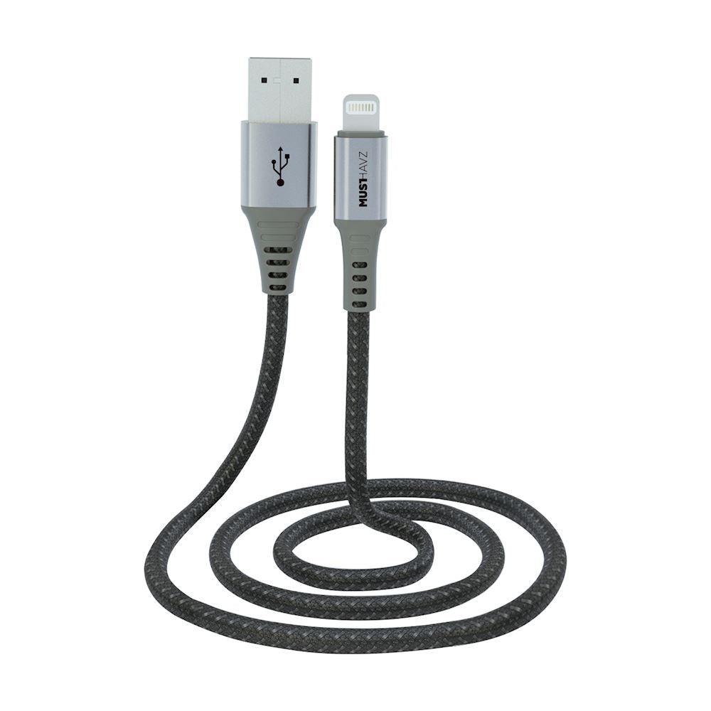 Câble USB-A vers Lightning en Nylon Tressé - Certifié MFi - 1,0 Mètre