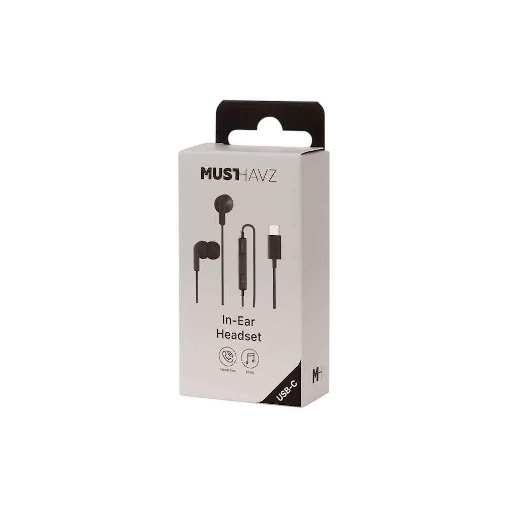 Écouteurs filaires intra-auriculaires MustHavz GoEasy (USB-C - Noir)