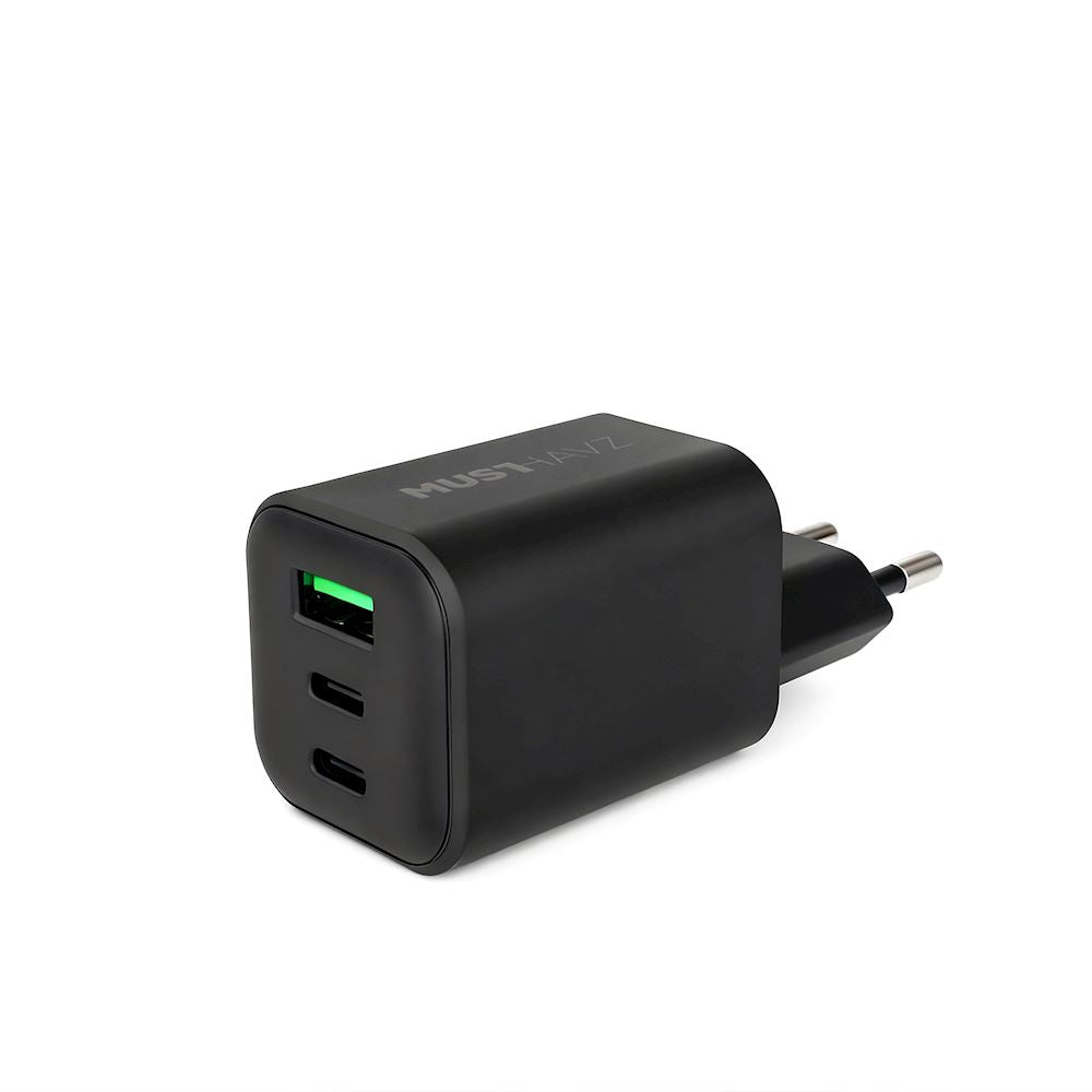 Chargeur Nano 3 Ports - 65W - GaN - 2x USB-C + 1x USB-A