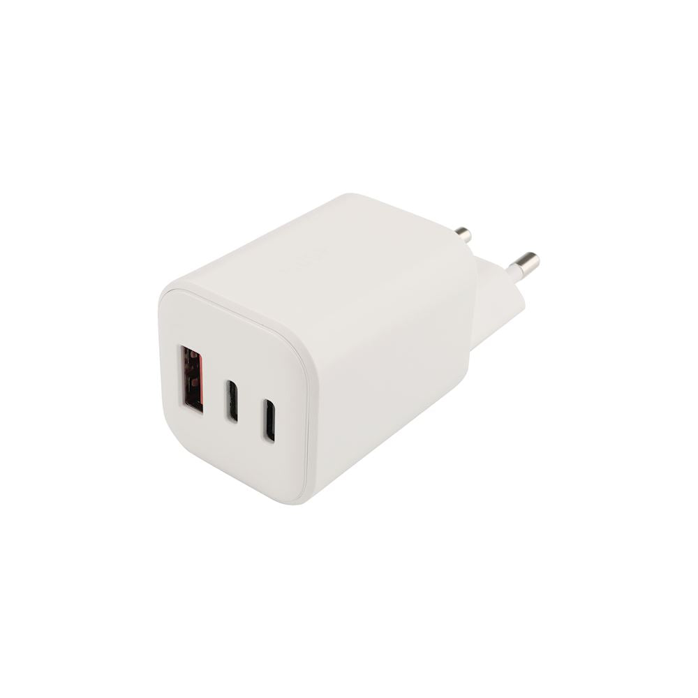 Chargeur Nano 3 Ports - 65W - GaN - 2x USB-C + 1x USB-A