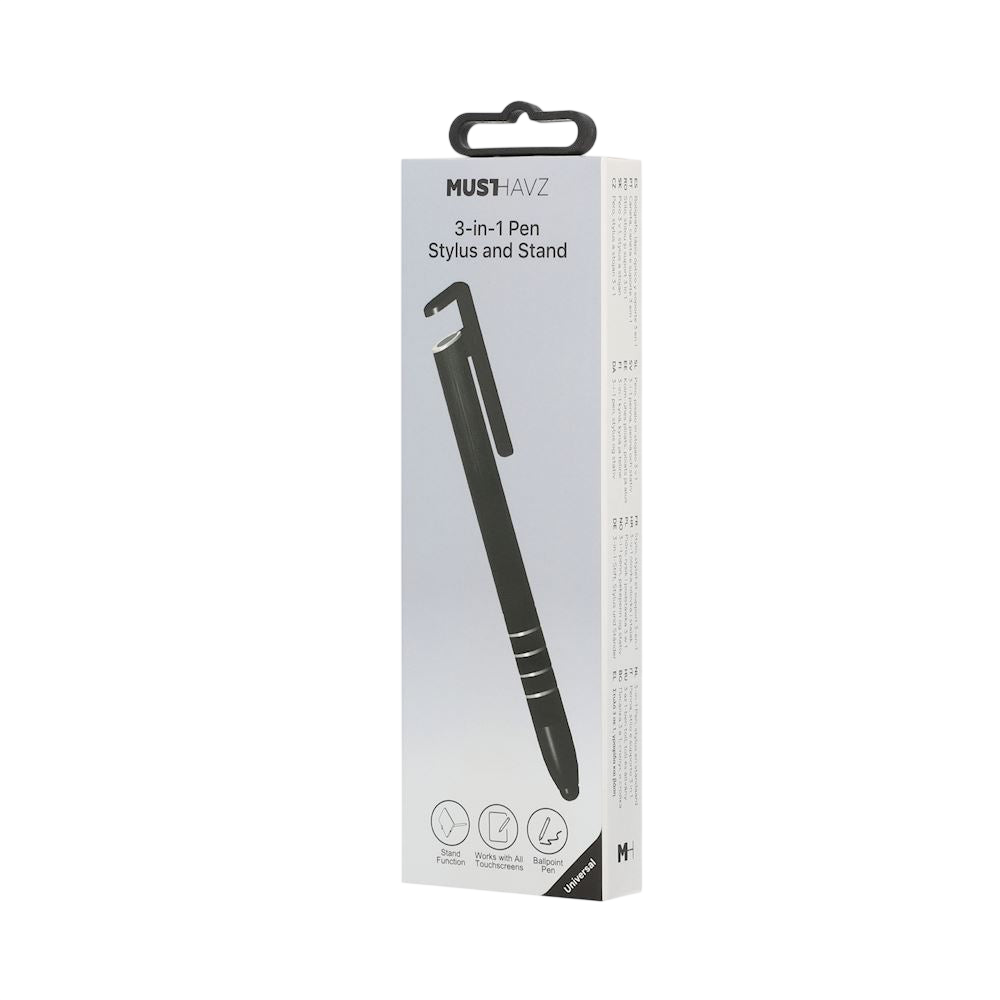 3-in-1 Pen - Stylo Bille, Stylet Tactile et Support Smartphone