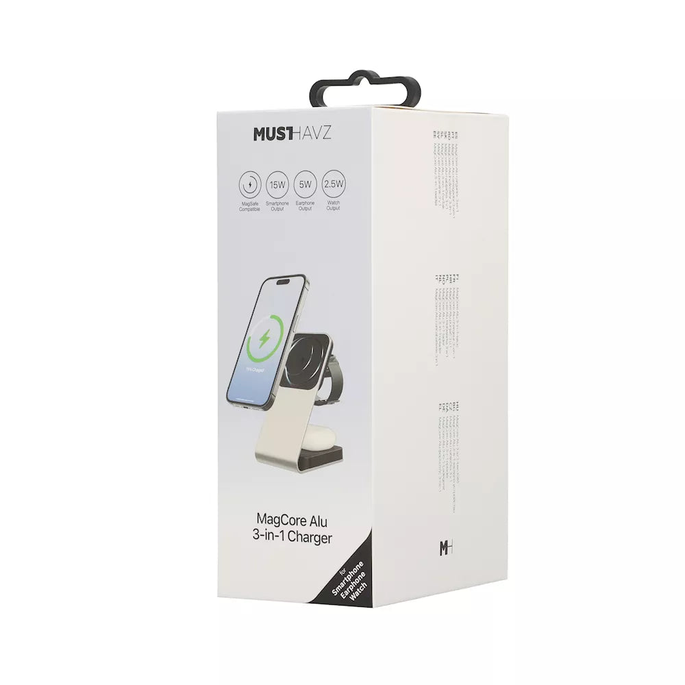 MagCore Alu 3-in-1 - Station de Charge Magnétique MagSafe Premium en Aluminium