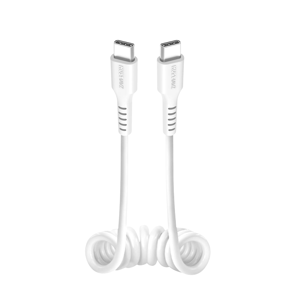 Câble USB-C vers USB-C Spiralé - 1,0 Mètre