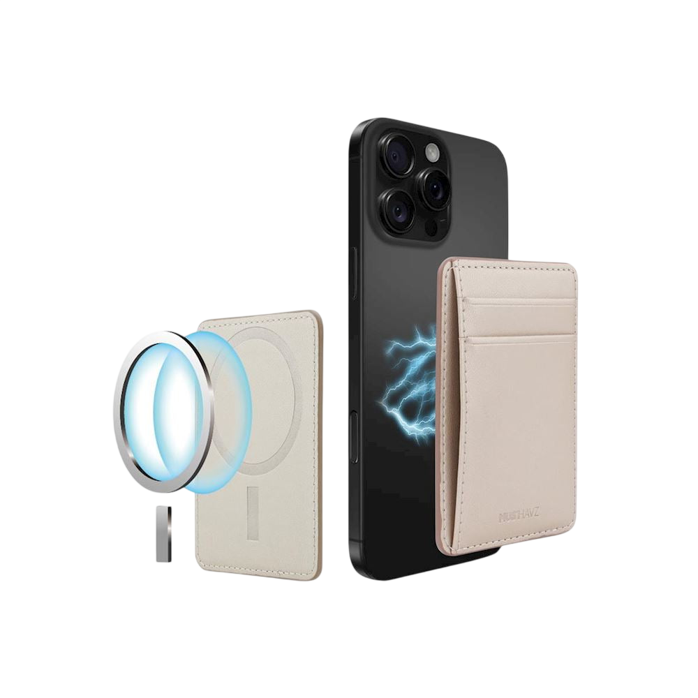 Porte-Cartes Magnétique MagSafe en Cuir Végan