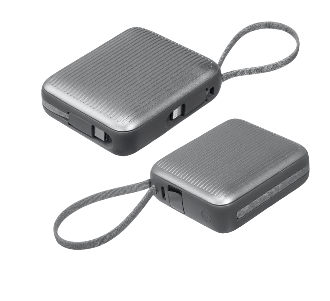 Batterie Externe Ultra-Compacte 10 000 mAh avec Câble Intégré