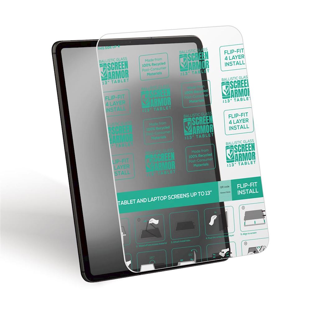 ScreenArmor Ballistic Glass Privacy 7H 13" (10 pcs) - Dust Layer